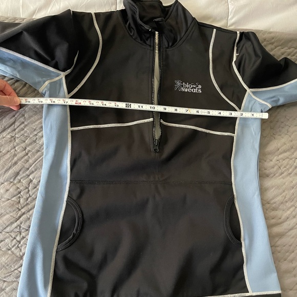 Bio Sweats Weight Loss sauna jacket size large 14-16 women’s sweat black & blue - Picture 7 of 10